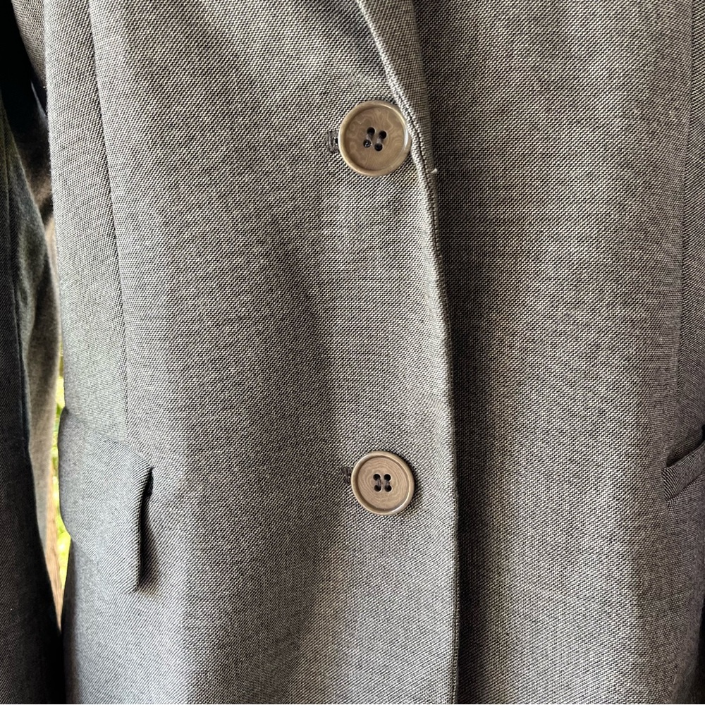 Talbots Classic Grey Heather Two Button Lined Col… - image 2